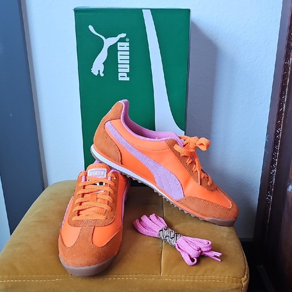 ●●PUMA ARIZONA ORANGE-PINK-PURPLE-GOLD SNEAKERS NIB SIZE 9●●
